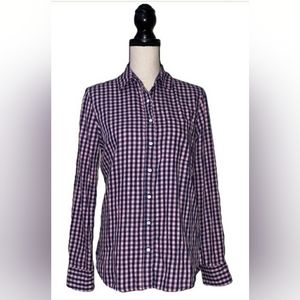 Prince & Fox Long Sleeve Button Down Shirt Pink and Blue Gingham